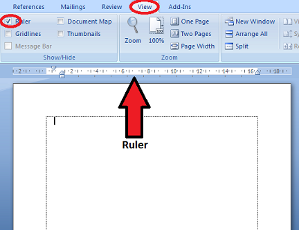 Cara menampilkan ruler di word